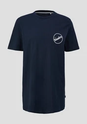 s.Oliver T-Shirt mit Sinalco-Print Artwork Dunkelblau