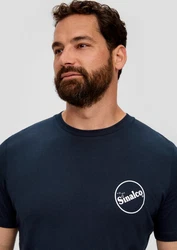 s.Oliver T-Shirt mit Sinalco-Print Artwork Dunkelblau