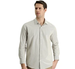 KIGILI Herrenhemd Langarm  Khaki/Grau/Beige/Braun