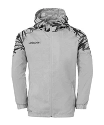 uhlsport Sweatjacke Goal 25 Evo Woven Kapuzenjacke Grau/Weiß/Hellgrau/Dunkelgrau