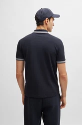 BOSS Poloshirt 'Paddy' nachtblau/weiß