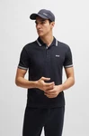 BOSS Poloshirt 'Paddy' nachtblau/weiß