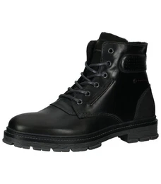 Stiefelette Leder/Textil Schnrstiefelette