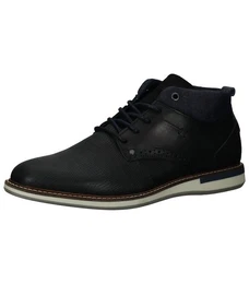 Stiefelette Leder/Textil Schnrstiefelette