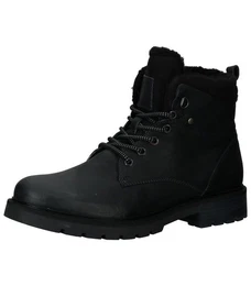 Stiefelette Leder/Textil Schnrstiefelette
