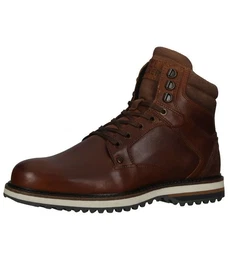 Stiefelette Leder/Textil Schnrstiefelette