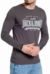 Jack & Jones Langarmshirt Regular Fit Longsleeve Grau/Dunkelgrau/Dunkelrot/Dunkelgrün/Schwarz/Blau/Khaki