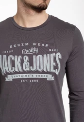 Jack & Jones Langarmshirt Regular Fit Longsleeve Grau/Dunkelgrau/Dunkelrot/Dunkelgrün/Schwarz/Blau/Khaki