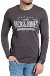 Jack & Jones Langarmshirt Regular Fit Longsleeve Grau/Dunkelgrau/Dunkelrot/Dunkelgrün/Schwarz/Blau/Khaki