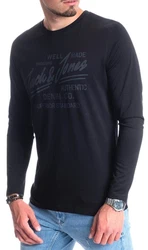 Jack & Jones Langarmshirt Regular Fit Longsleeve Dunkelblau/Blau