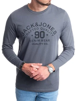 Jack & Jones Langarmshirt Regular Fit Longsleeve Dunkelgrau/Dunkelblau/Dunkelgrün/Grau/Blau/Khaki