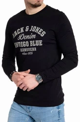 Jack & Jones Langarmshirt Regular Fit Longsleeve Dunkelblau/Hellblau/Blau