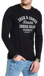 Jack & Jones Langarmshirt Regular Fit Longsleeve Dunkelblau/Hellblau/Blau