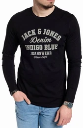 Langarmshirt stilvolles Regular Fit Longsleeve mit Printdruck Bequemes Oberteil aus Baumwolle mit Rundhalsausschnitt