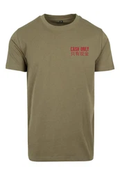 MisterTee Kurzarmshirt Cash Only Tee Dunkelgrün/Grau/Khaki