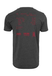 MisterTee Kurzarmshirt Cash Only Tee Dunkelgrau/Hellgrau/Grau/Rot