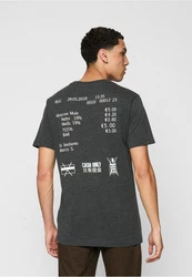 MisterTee Kurzarmshirt Cash Only Tee Dunkelgrau/Hellgrau/Grau/Rot