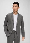 s.Oliver BLACK LABEL Sakko JOGG aus Stretch-Jersey Dunkelgrau/Grau/Hellgrau