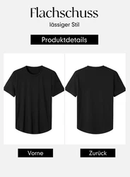 JMIERR Muscleshirt T-Shirts für Herren Hemd Kurzarm Sport Sommer Schwarz