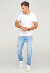 JACK & JONES Herren Jeans Mike ARIS 5-Pocket Style JJIMIKE JJARIS Weiß/Creme/Hellblau/Blau