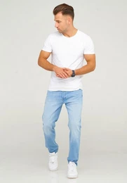 5-Pocket-Jeans JJIMIKE JJARIS Jeanshose mit Waschung Baumwolle Stretch Comfort Fit