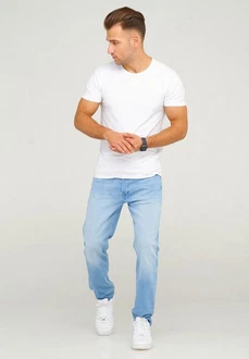 JACK & JONES Herren Jeans Mike ARIS 5-Pocket Style JJIMIKE JJARIS Weiß/Creme/Hellblau/Blau