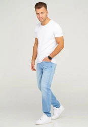 JACK & JONES Herren Jeans Mike ARIS 5-Pocket Style JJIMIKE JJARIS Weiß/Creme/Hellblau/Blau