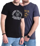 Jack & Jones Print Shirt Logo T-Shirt Blau/Dunkelblau/Schwarz Jack & Jones Print Shirt Logo T-Shirt Blau/Dunkelblau/Schwarz