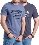 Jack & Jones Print Shirt Logo T-Shirt Lila/Blau/Dunkelblau/Hellblau/Grau Jack & Jones Print Shirt Logo T-Shirt Lila/Blau/Dunkelblau/Hellblau/Grau