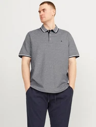 Jack & Jones Poloshirt Fit Polo Shirt JJEPAULOS Sommer Hemd Pique (1-tlg) (3615) Grau (3615)