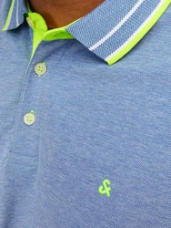 Jack & Jones Poloshirt Fit Polo Shirt JJEPAULOS Sommer Hemd Pique (1-tlg) (3615) Blau (3615)