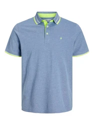 Jack & Jones Poloshirt Fit Polo Shirt JJEPAULOS Sommer Hemd Pique (1-tlg) (3615) Blau (3615)