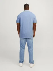 Jack & Jones Poloshirt Fit Polo Shirt JJEPAULOS Sommer Hemd Pique (1-tlg) (3615) Blau (3615)
