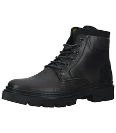 Stiefelette Leder/Textil Schnrstiefelette