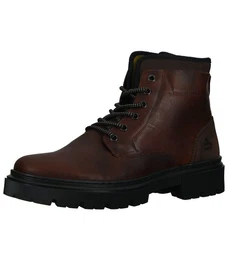 Stiefelette Leder/Textil Schnrstiefelette
