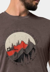 Jack Wolfskin T-Shirt HIKING S/S Rot/Braun/Orange