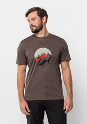 Jack Wolfskin T-Shirt HIKING S/S Rot/Braun/Orange
