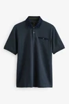 Next Polohemd mit elegantem Kragen Dunkelblau/Blau/Hellblau/Grau