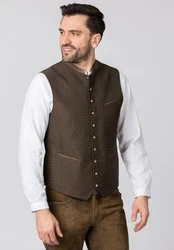 Stockerpoint Trachtenweste Hudson Khaki/Dunkelgrün/Dunkelbraun/Braun