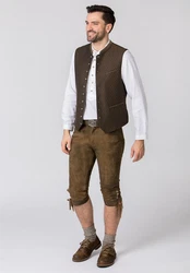 Stockerpoint Trachtenweste Hudson Khaki/Dunkelgrün/Dunkelbraun/Braun
