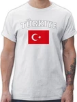 Shirtracer T-Shirt Trkiye Schriftzug mit Flagge Lila/Dunkelrot