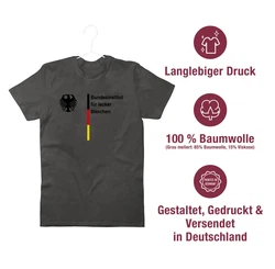Shirtracer T-Shirt Bundesinstitut für lecker Bierchen 2024 Fußball EM Fanartikel Dunkelgrau/Schwarz/Khaki/Dunkelgrün
