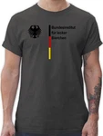 Shirtracer T-Shirt Bundesinstitut für lecker Bierchen 2024 Fußball EM Fanartikel Dunkelgrau/Schwarz/Khaki/Dunkelgrün