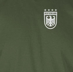 Shirtracer T-Shirt Deutschland Wappen 4 Sterne Germany Fussball EM Fanartikel Dunkelgrün