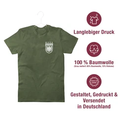 Shirtracer T-Shirt Deutschland Wappen 4 Sterne Germany Fussball EM Fanartikel Dunkelgrün