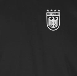 Shirtracer T-Shirt Deutschland Wappen 4 Sterne Germany Fussball EM Fanartikel Schwarz