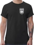 Shirtracer T-Shirt Deutschland Wappen 4 Sterne Germany Fussball EM Fanartikel Schwarz