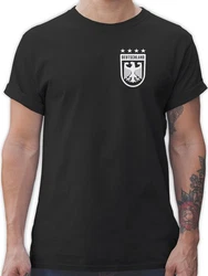 Shirtracer T-Shirt Deutschland Wappen 4 Sterne Germany Fussball EM Fanartikel Schwarz