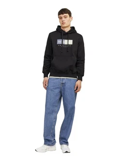 Jack & Jones Hoodie JOR Frederiksberg Hellblau/Schwarz/Beige/Braun Jack & Jones Hoodie JOR Frederiksberg Hellblau/Schwarz/Beige/Braun