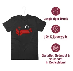 Shirtracer T-Shirt Trkiye Fanartikel EM Trkei Wappen 2024 Fussball Fanartikel Rot/Schwarz/Lila